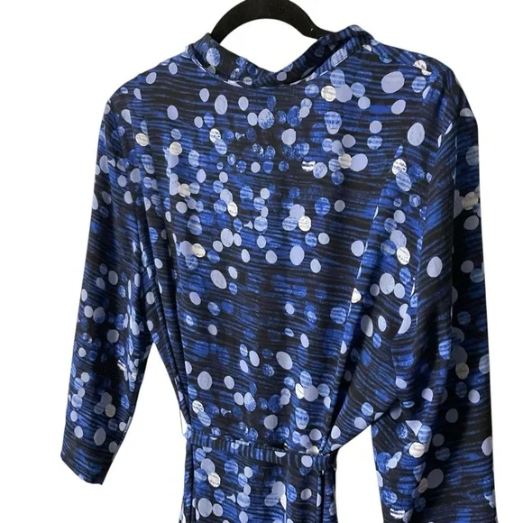 The Limited Blue Textured Dot Shirt Dress – Size 14 NWT - Picture 6 of 9